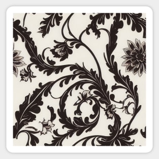 Rococo floral pattern, model 13 Sticker